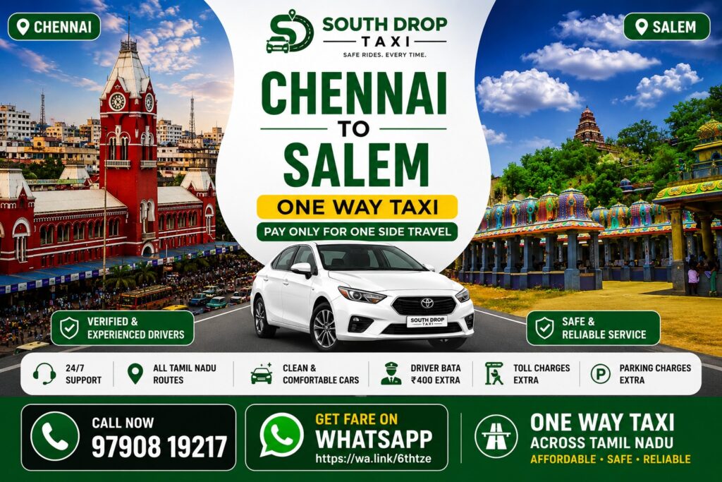 Chennai to salem one way taxi