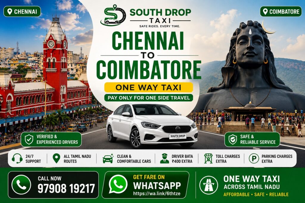 chennai to coimbatore one way taxi