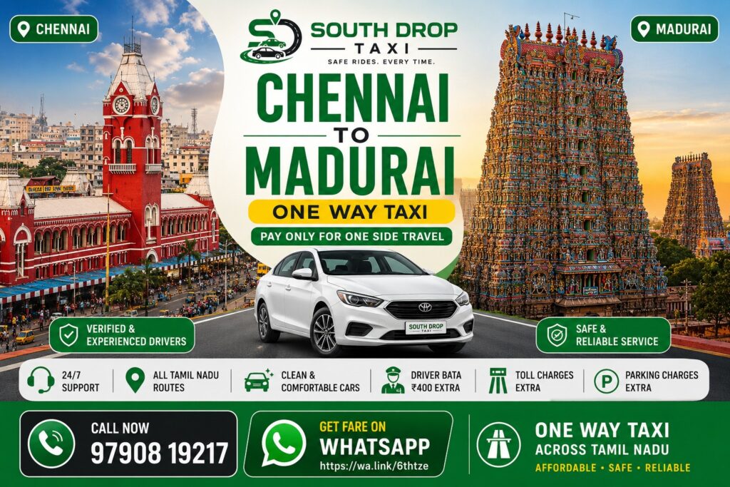 chennai to madurai one way taxi