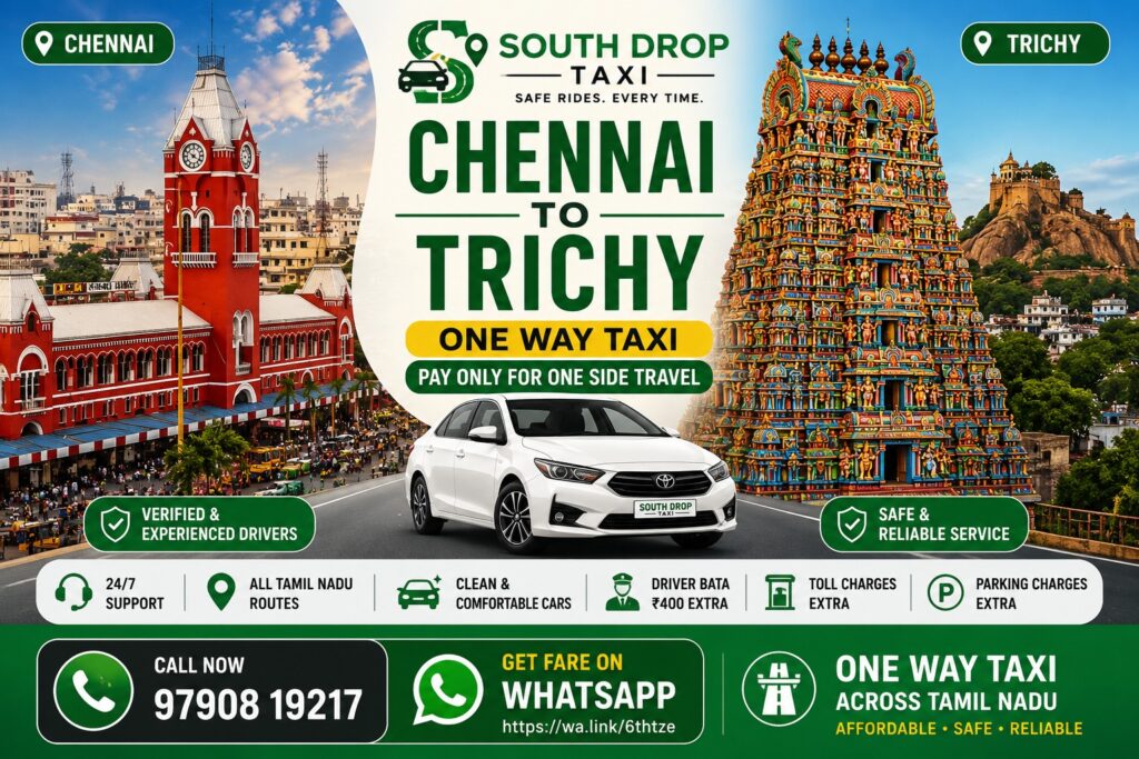chennai to trichy one way taxi